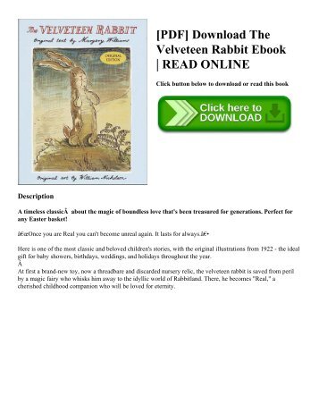 [PDF] Download The Velveteen Rabbit Ebook  READ ONLINE