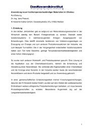 Oxidische Keramikfasern - Keramikinstitut Meißen