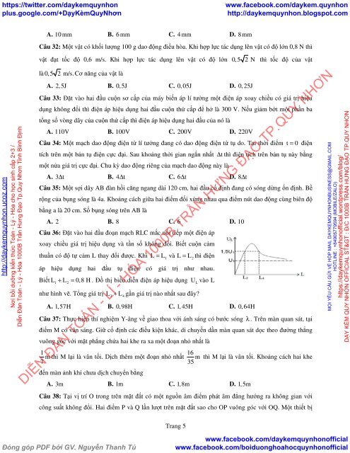 Bộ đề thi thử THPT QG 2018 Các môn TOÁN - LÍ - HÓA Các trường THPT Cả nước CÓ HƯỚNG DẪN GIẢI (Lần 12) [DC20042018]