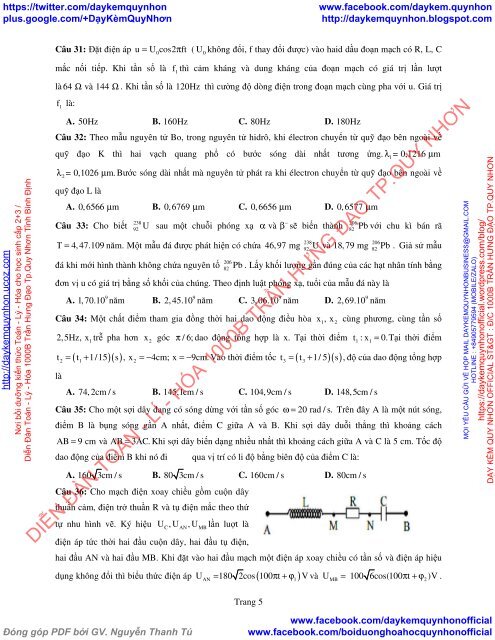 Bộ đề thi thử THPT QG 2018 Các môn TOÁN - LÍ - HÓA Các trường THPT Cả nước CÓ HƯỚNG DẪN GIẢI (Lần 12) [DC20042018]