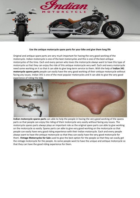indian bike parts