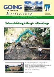 Dorfzeitung August 2001 - Going am wilden Kaiser - Land Tirol