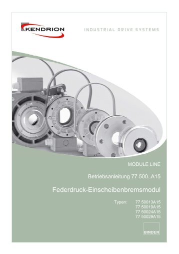 Federdruck-Einscheibenbremsmodul - Kendrion