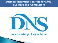 Business Insurance Services for Small Business and Contractors