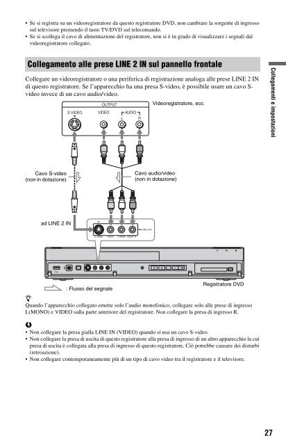 Sony RDR-DC200 - RDR-DC200 Consignes d&rsquo;utilisation Italien