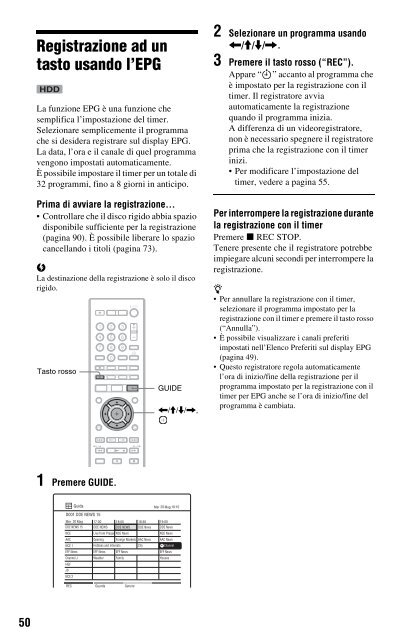 Sony RDR-DC200 - RDR-DC200 Consignes d&rsquo;utilisation Italien