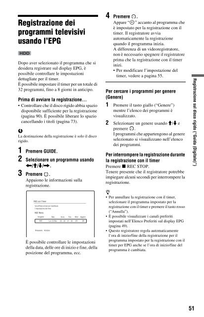 Sony RDR-DC200 - RDR-DC200 Consignes d&rsquo;utilisation Italien