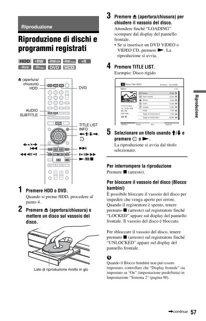 Sony RDR-DC200 - RDR-DC200 Consignes d&rsquo;utilisation Italien