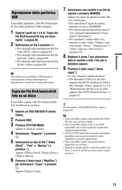 Sony RDR-DC200 - RDR-DC200 Consignes d&rsquo;utilisation Italien