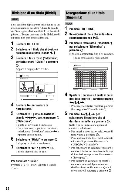 Sony RDR-DC200 - RDR-DC200 Consignes d&rsquo;utilisation Italien