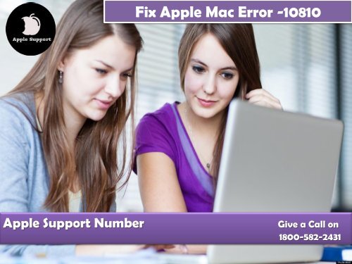 Fix Apple Mac Error -10810