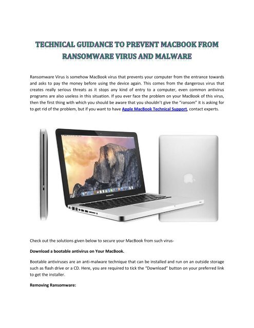 Prevent MacBook from Ransomware Virus and Malware