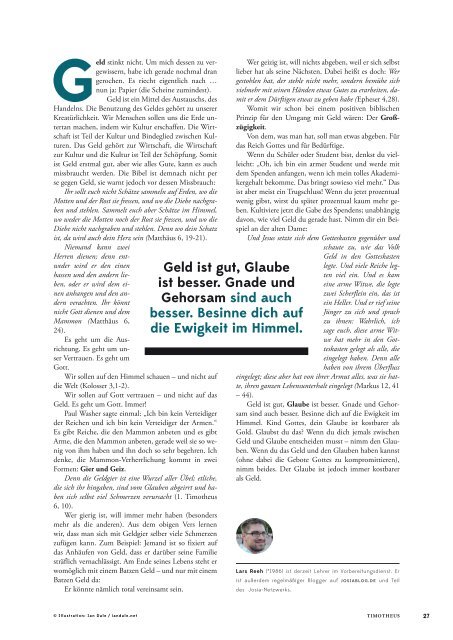 Timotheus Magazin #18 - Geld