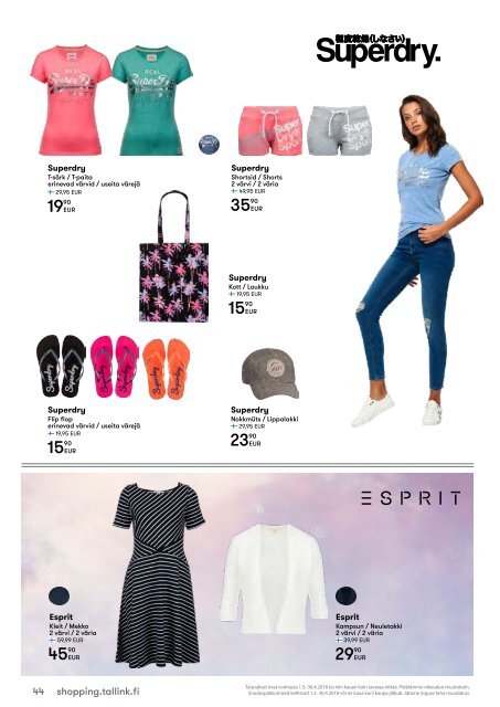 Tallinn-Helsinki Shuttle May-June 2018 Tallink Summer Shopping catalogue – light version