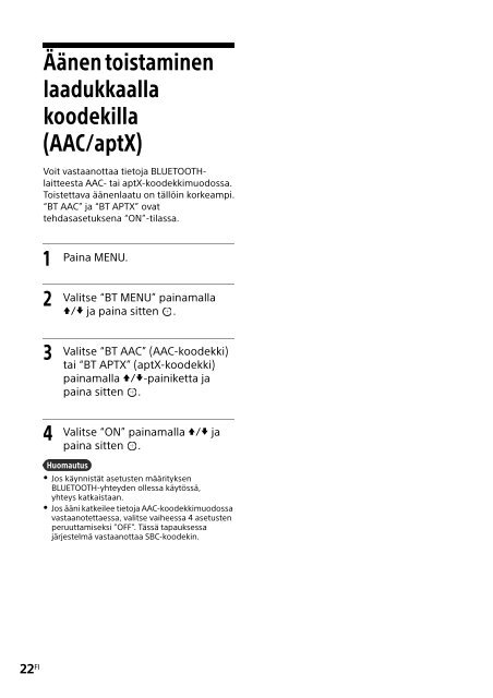 Sony CMT-X7CDB - CMT-X7CDB Mode d'emploi Finlandais