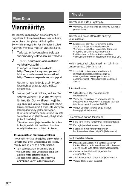 Sony CMT-X7CDB - CMT-X7CDB Mode d'emploi Finlandais