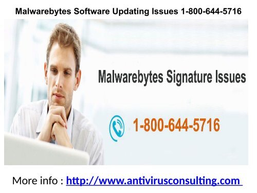 Malwarebytes Software Updating Issues 1-800-644-5716