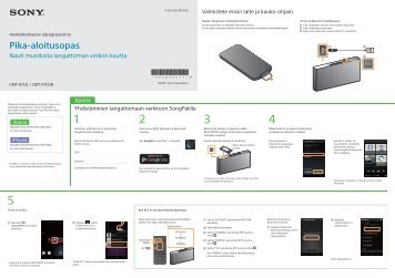 Sony CMT-X7CDB - CMT-X7CDB Guide de mise en route Finlandais