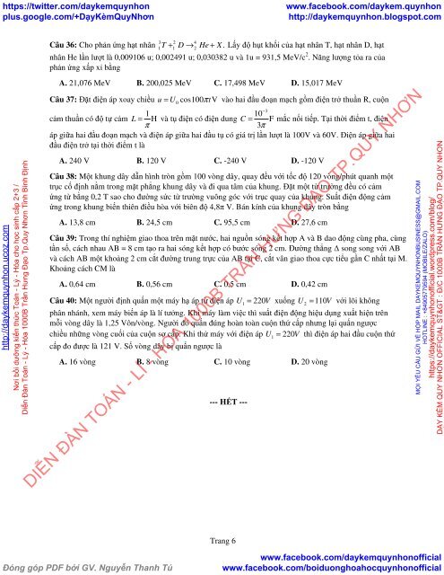 Bộ đề thi thử THPT QG 2018 Các môn TOÁN - LÍ - HÓA Các trường THPT Cả nước CÓ HƯỚNG DẪN GIẢI (Lần 13) [DC20042018]