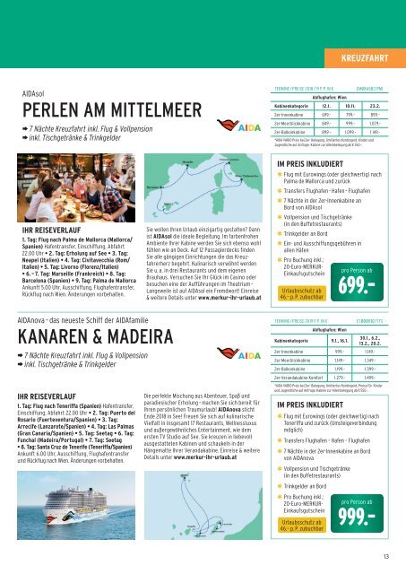 Merkur Ihr Urlaub Folder Mai 2018