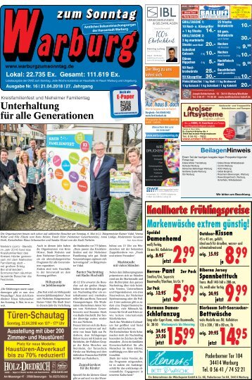 Warburg zum Sonntag 2018 KW 16