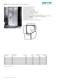 Technical data sheet (pdf) - Bette