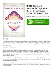 [PDF] Download Awaken 90 Days with the God who Speaks Ebook  READ ONLINE