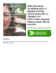 [PDF] Download NUMEROLOGIA Y PREDICCIONES  MENSAJERA DE LA TIERRA IVI SEPULVEDA (Spanish Edition) Ebook  READ ONLINE