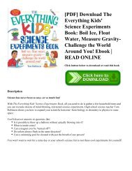 [PDF] Download The Everything Kids' Science Experiments Book Boil Ice  Float Water  Measure Gravity-Challenge the World Around You! Ebook  READ ONLINE