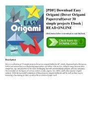 [PDF] Download Easy Origami (Dover Origami Papercraft)over 30 simple projects Ebook  READ ONLINE