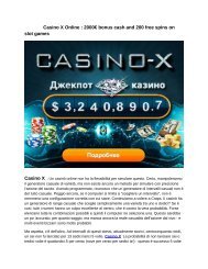 Casino X Online : 2000€ bonus cash and 200 free spins on slot games