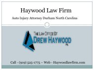 Auto Injury Attorney Durham North Carolina