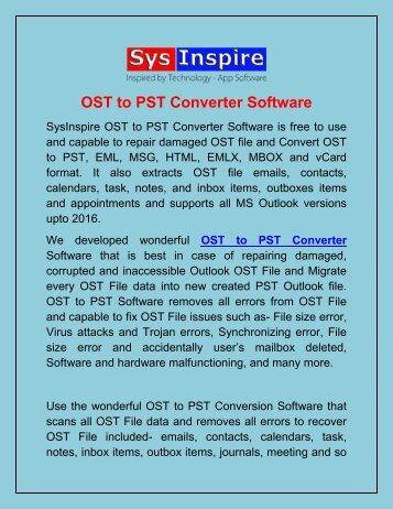 OST to PST Converter Software