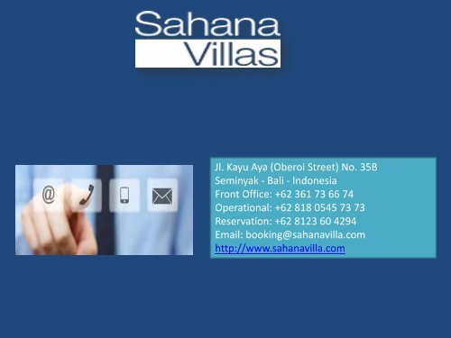 Villa rental Seminyak