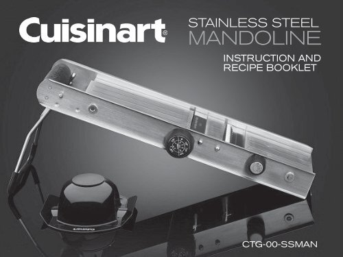 Cuisinart Food Mandoline SLICER Stainless Steel Precision Instructions  Incl.