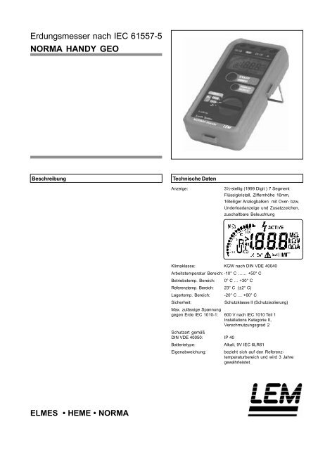 norma handy geo - CalPlus GmbH