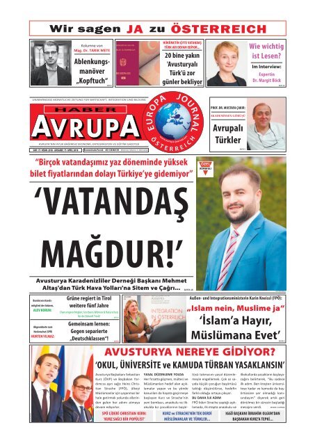 EUROPA JOURNAL - HABER AVRUPA APRIL 2018