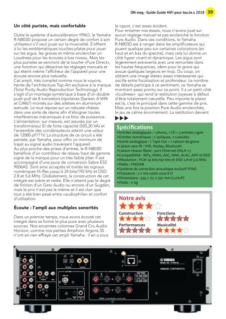 ON mag - Guide Hifi pour tou.te.s 2018