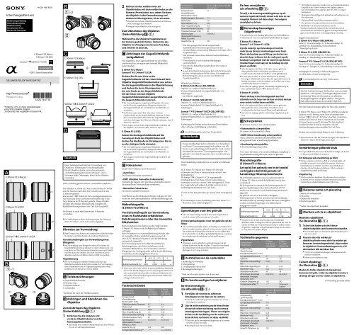 Sony SEL30M35 - SEL30M35 Istruzioni per l'uso