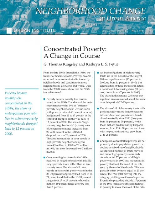 Concentrated Poverty