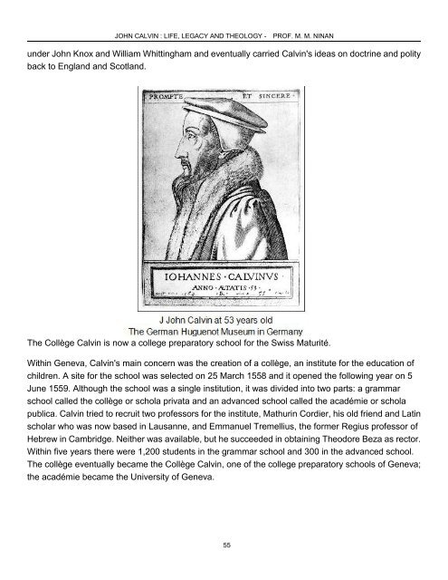 John Calvin-Life,Legacy and Theology