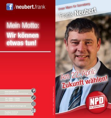 Faltblatt Frank Neubert