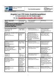 Angebot von 378 freien Ausbildungsplätzen - Staatliches ...