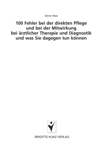 Dörte Häse, 100 Fehler bei der direkten Pflege - Pflegen-online.de