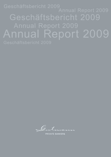 Geschäftsbericht 2009 - Bank Gutmann AG