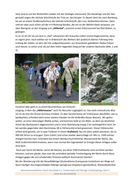 Exkursion in den Frankenwald und das Thüringer ... - NWV-Darmstadt