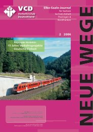 T H E M E N S C H W E R P U N K T - VCD Landesverband Elbe-Saale