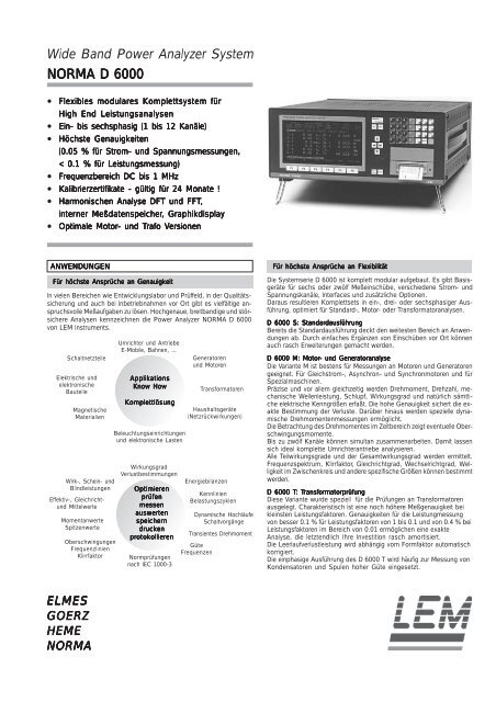 Wide Band Power Analyzer System - CalPlus GmbH