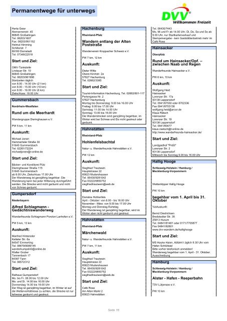 DVV Permanentwege für unterwegs - Rudolfs Wander-Homepage