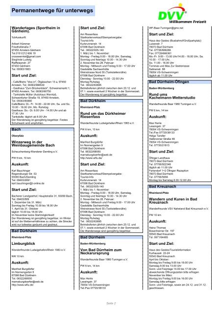 DVV Permanentwege für unterwegs - Rudolfs Wander-Homepage